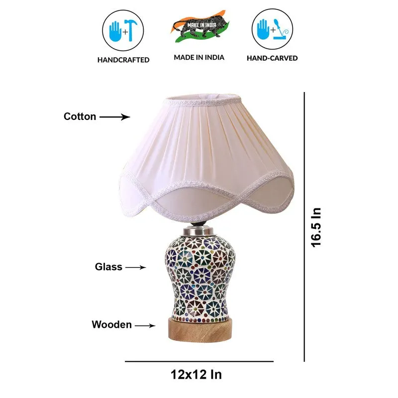Astrona Arc Pleated Wooden Table Lamp media 9