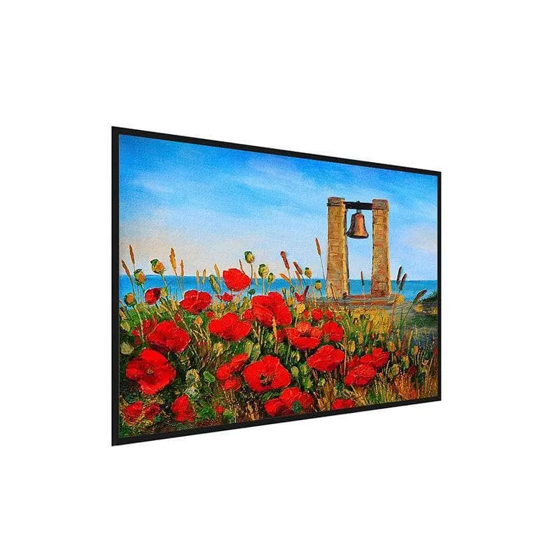 Poppy Fields Canvas Wall Painting - Black Frame media 3