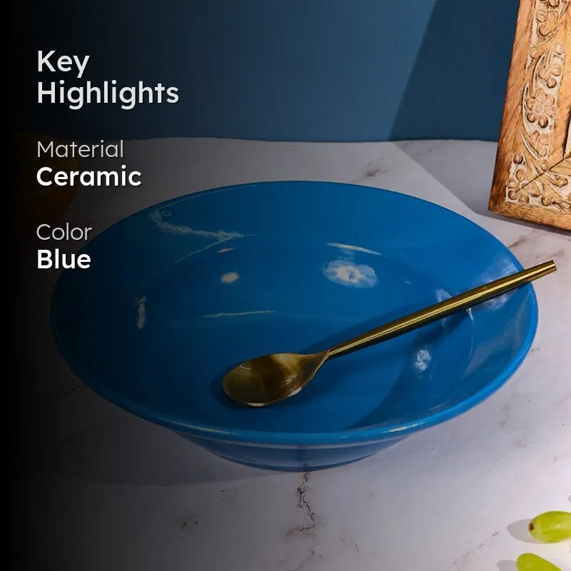 Eriginia Ceramic Pasta Plate - Blue media 2