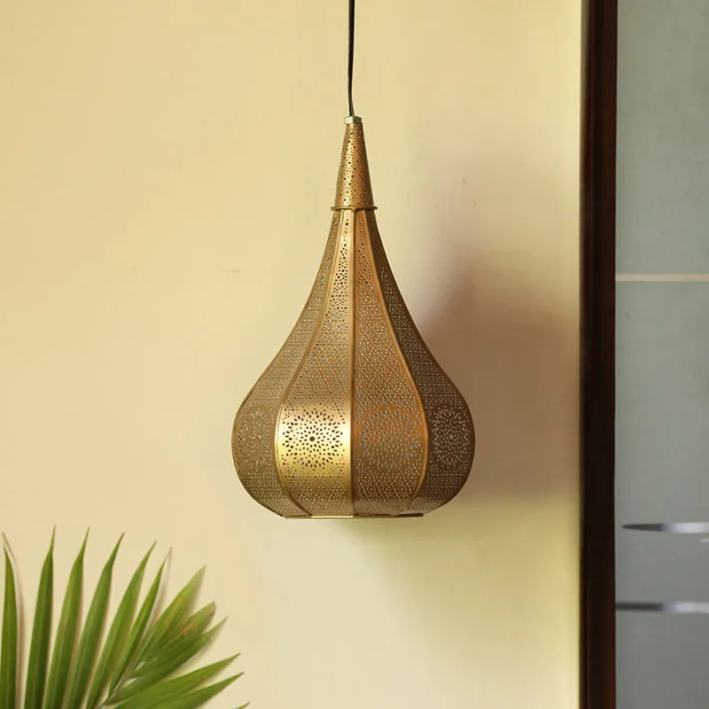 Dunes Of Light Hand-Etched Iron Ceiling Lamp media 2