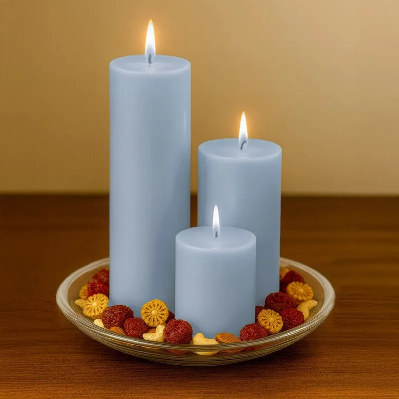 LumiEssence Elegant Scented Candle (Blue) - Set Of Three media 5