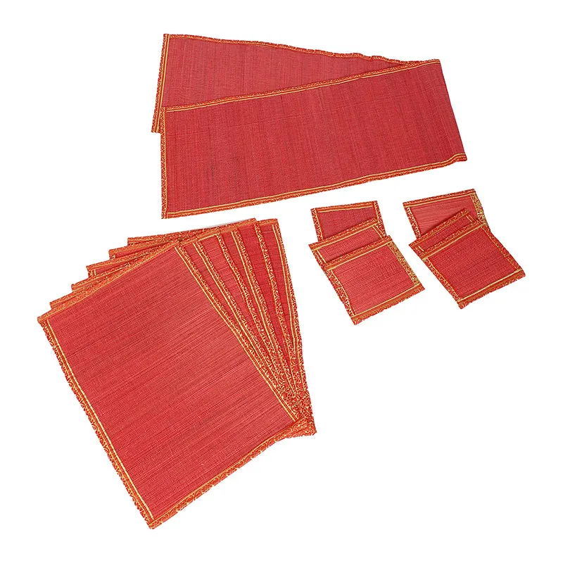 Eco Sip Bamboo Kitchen Linen Set (Red) - Thirteen Piece Set media 4