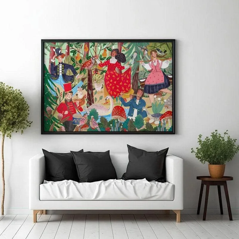 12 days of Christmas Canvas Wall Painting - Black frame media 3