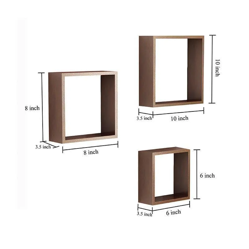 Aura Wall Shelf - Brown - Set Of Three media 4
