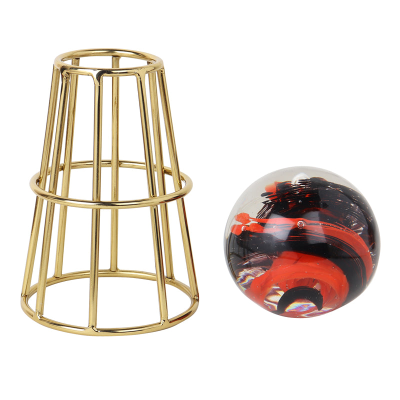 Aiofe Orb Showpiece - Red & Gold media 4