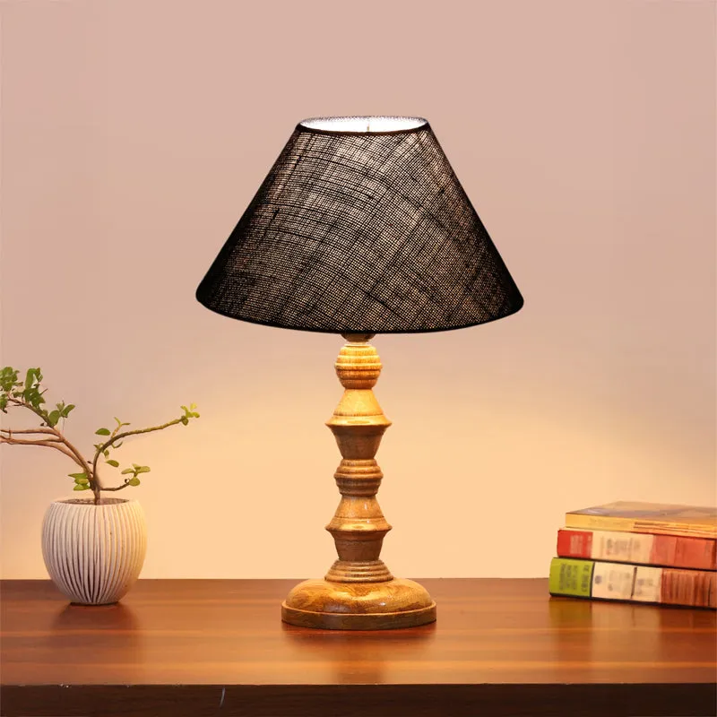 Sienna II Timber Wooden Table Lamp - Blue,Brown media 2