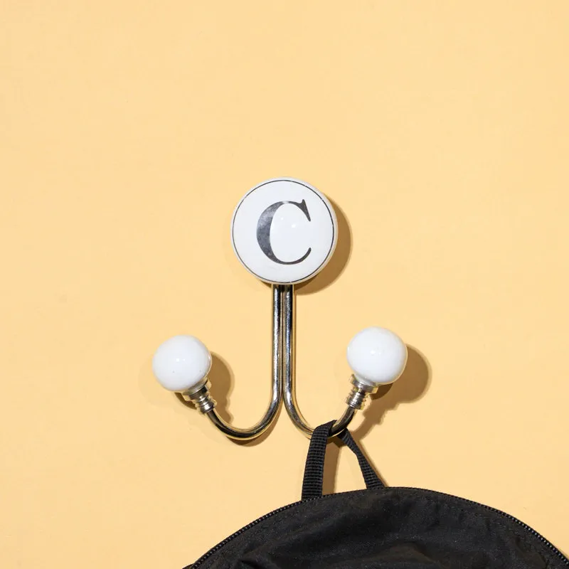 Alaphabet C Filigree Wall Hook media 1