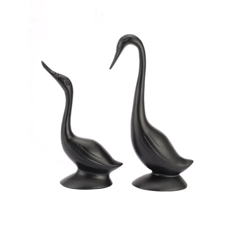 Swan Darling Showpiece (Black) - Set Of Two media 3
