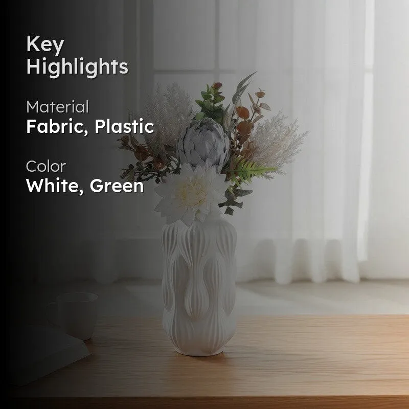 Floral Bouquet Artificial Flowers - White media 2