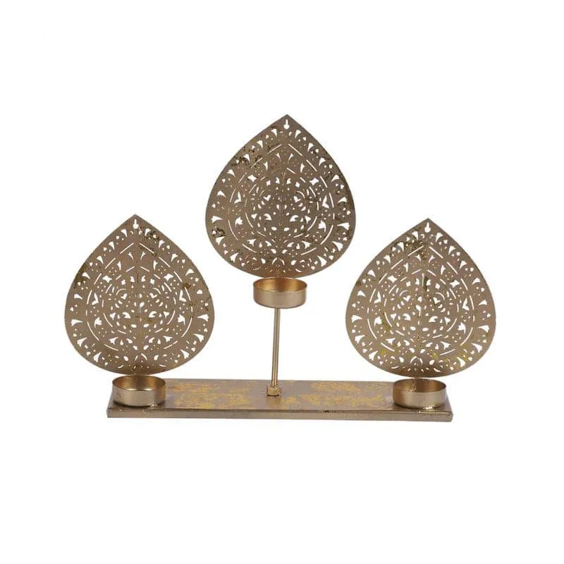 Ethnic Leafy Lure Tealight Candle Holder media 3