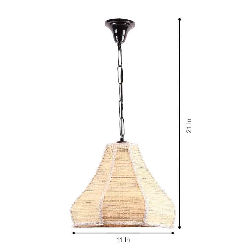 Milana Bamboo Cane Ceiling Lamp media 6