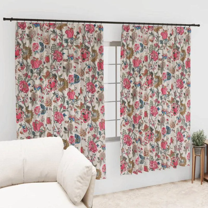 Mivaana Floral Curtain (Pink) - Set Of Two media 7
