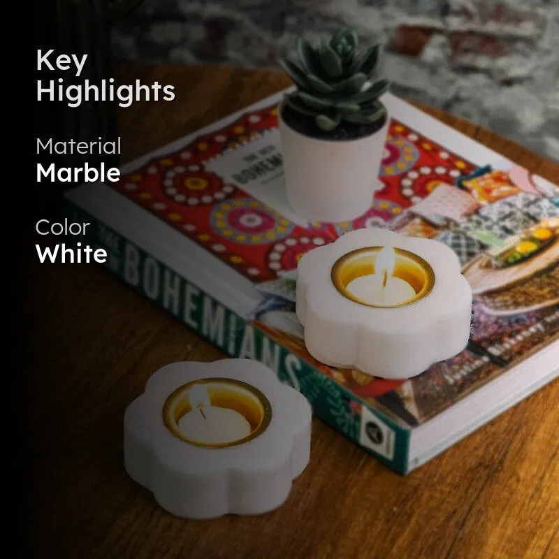 Brija Marble Tealight Holder - Set Of Two media 2