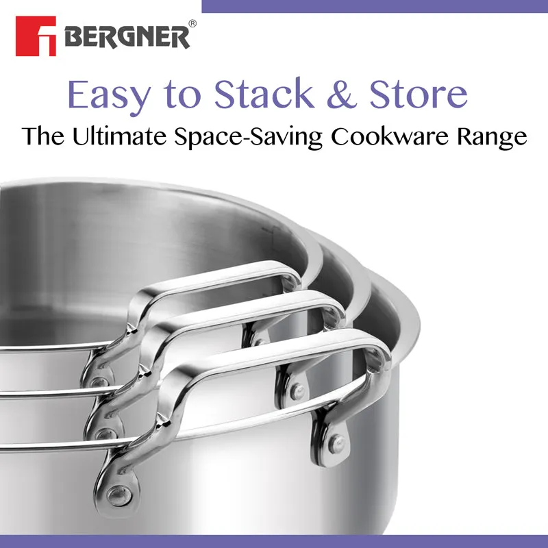 Bergner Stainless Steel Biryani Pot With Lid- 3900 ML media 5