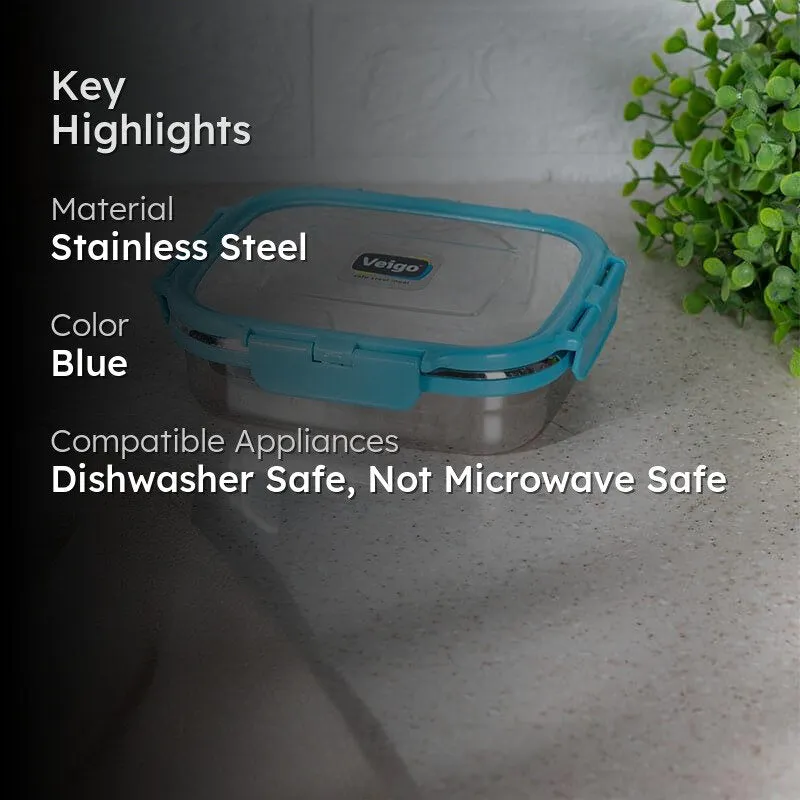 Maxo Munch Airtight Lunch Box (Aqua) - 575 mL media 2