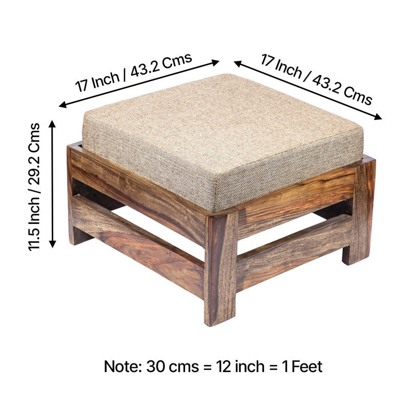 Lavro Sheesham Wooden Bench with Cushions (Beige) - Four Piece Set media 10