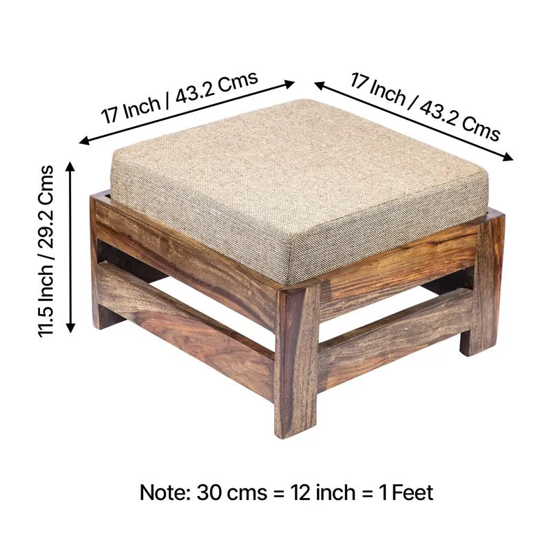 Lavro Sheesham Wooden Bench with Cushions (Beige) - Four Piece Set media 10