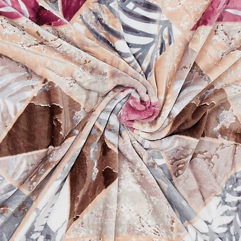 Monte Carlo Graphilo Printed Polyester Blanket (Peach) - 300 GSM media 6