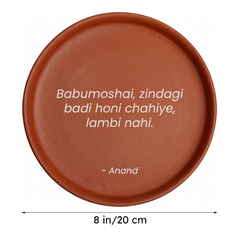 Zindagi Badi Terracotta Wall Plate media 6