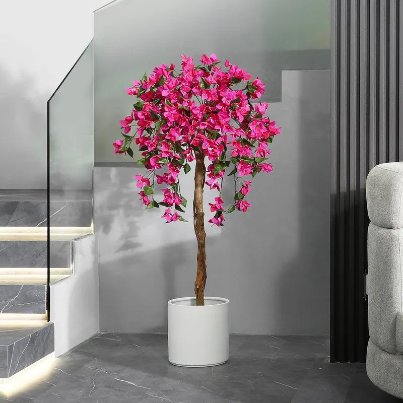 Vibrant Bougainvillea Artificial Plant With Black Plastic Pot media 3