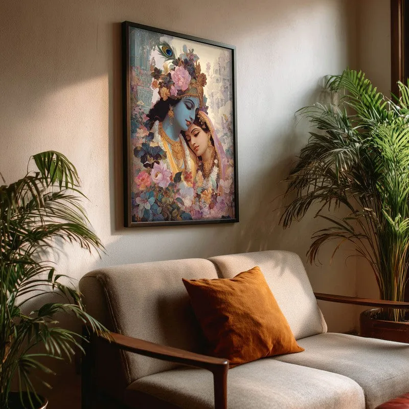 Sri Radha Krishna Blissful Archival Paper Wall Art media 3