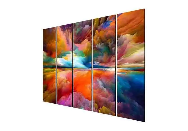 Color Blast Canvas Wall Art - Five Piece Set media 5