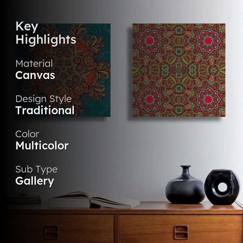 Kaleidoscope Of Colors Canvas Wall Art - Set Of Two media 2