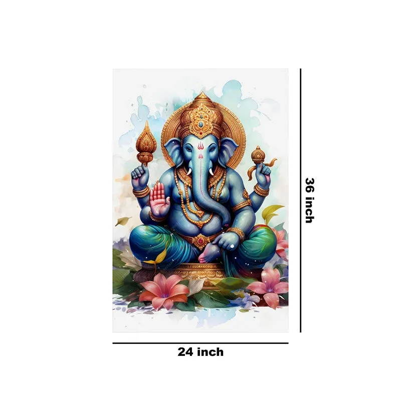 Mystic Ganesha Poly Canvas Wall Painting media 10