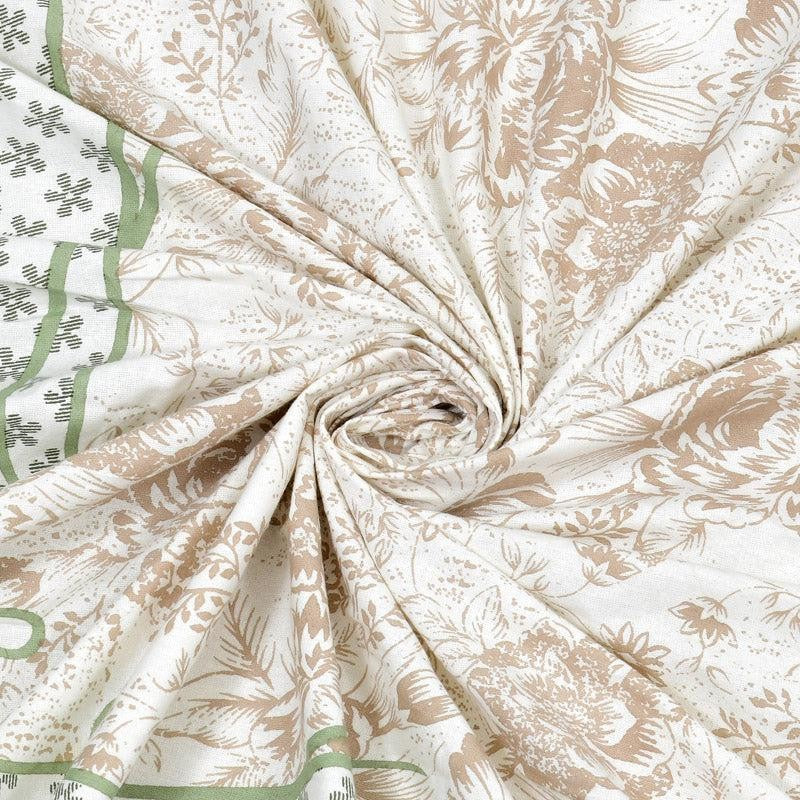 Jasper Floral Cotton Bedsheet (Peach) - 180 TC media 6