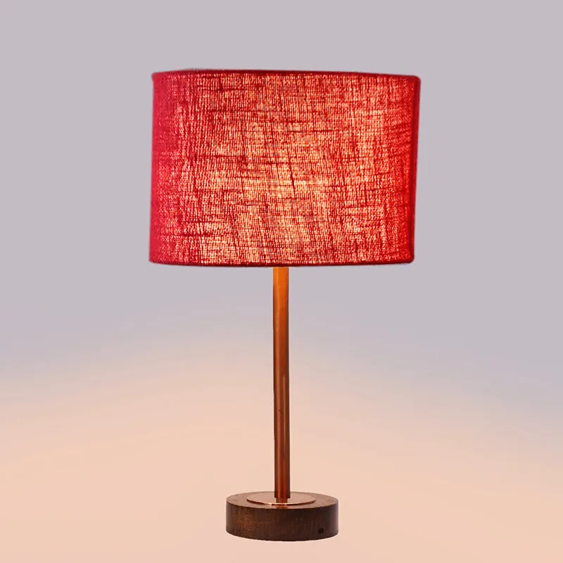 Sienna I Rodin Wooden Table Lamp - Maroon,Copper,Brown media 5
