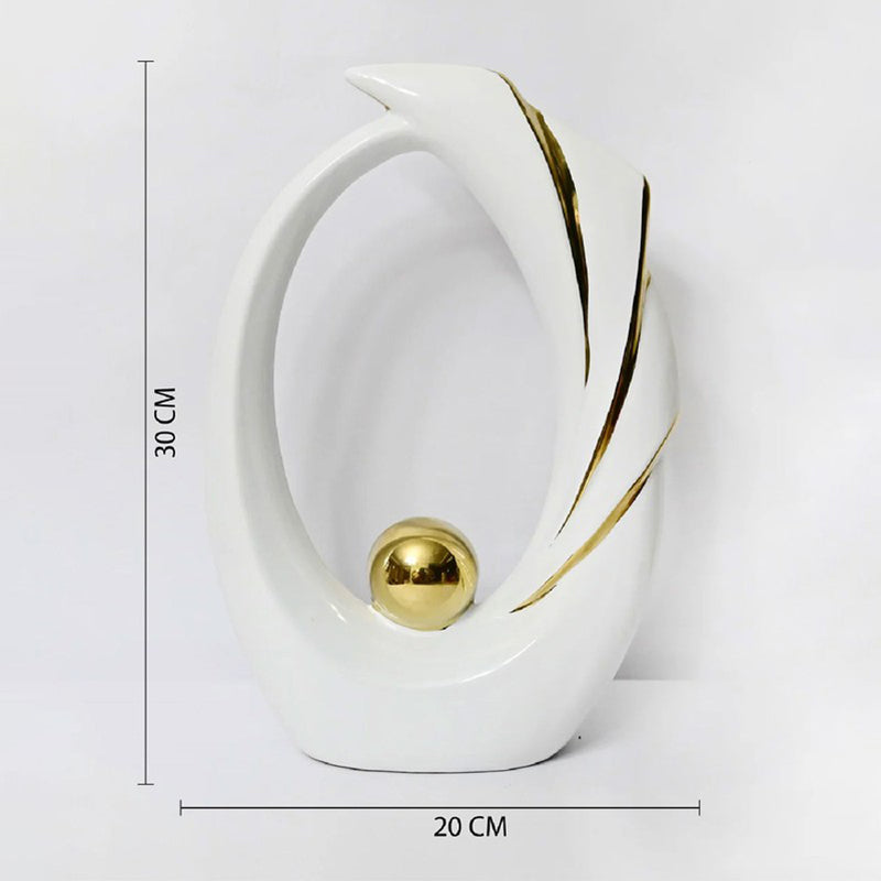 Orvix Luxe Curve Sculpted Showpiece - White media 7