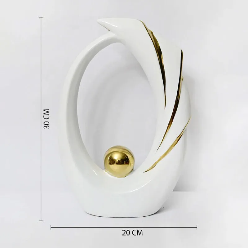 Orvix Luxe Curve Sculpted Showpiece - White media 7