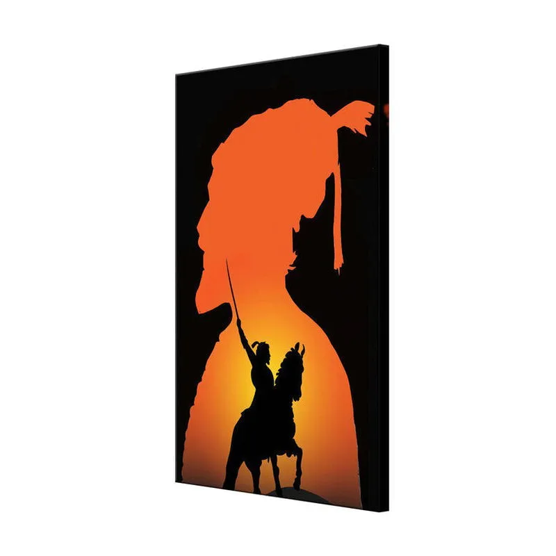 Shivaji Silhouette Wall Painting media 5