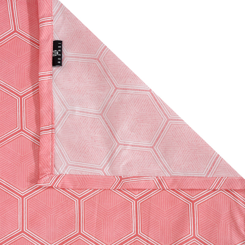 Pauline Geometric Bedsheet (Pink) - 130 GSM media 6