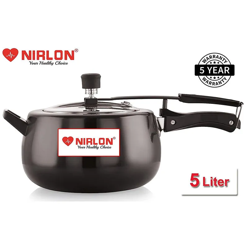 Nirlon Hard Aluminum Anodized Pressure Cooker - 5000 mL/ 7 Inches media 3