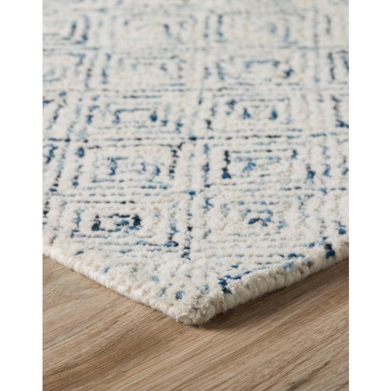 Timeless Textures Hand Tufted Wool Rug - Blue & White media 7