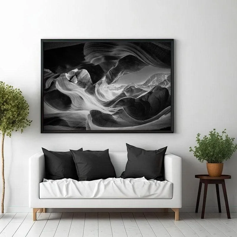 Hallucinatory Space Canvas Wall Painting - Black Frame media 3