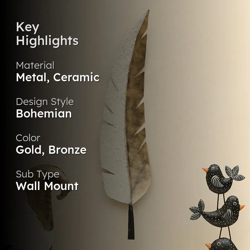 Luminous Quill Metal & Ceramic Wall Accent media 2