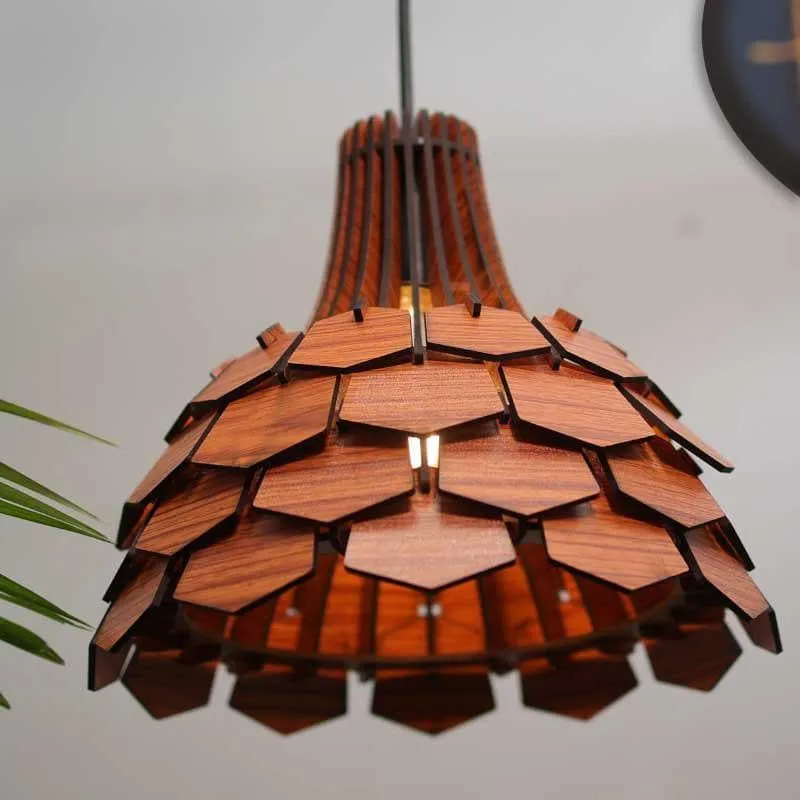 Bright Ideas Wooden Ceiling Lamp media 3