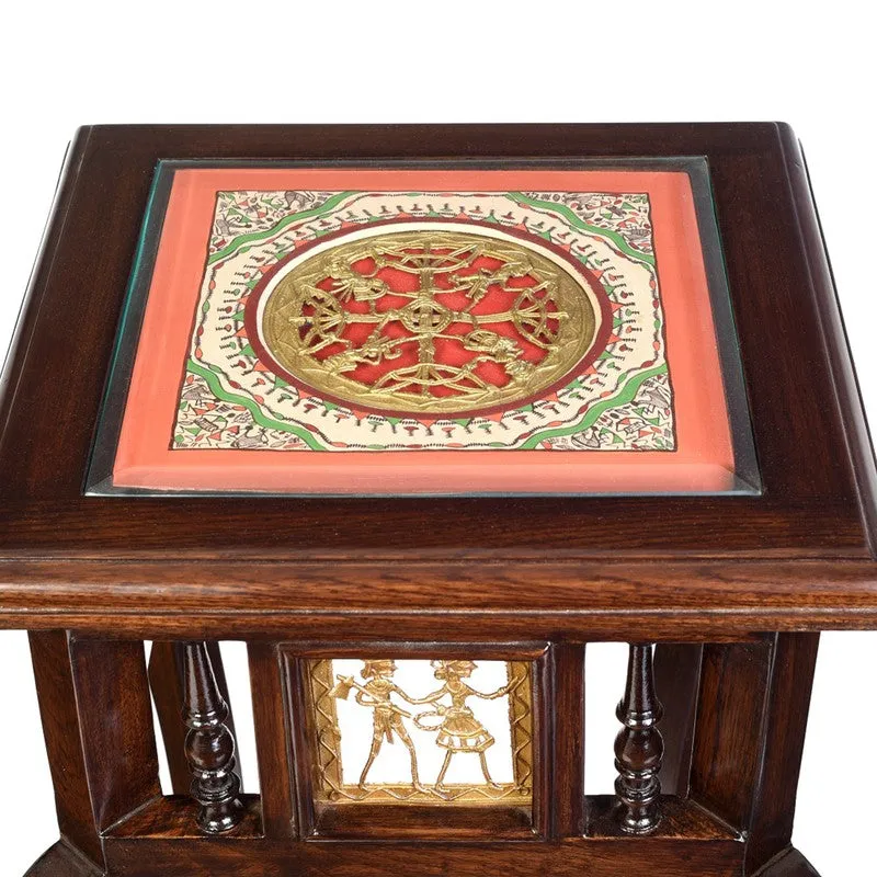 Karma Teak Wood Side Table media 4