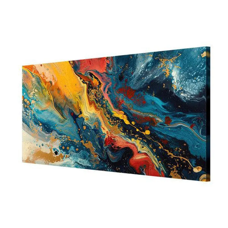Modern Pour Fluid Wall Painting media 5
