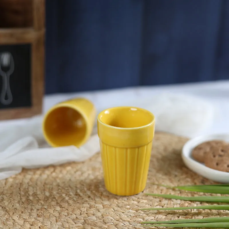 Nicoletta Ceramic Kulhad (Yellow) -150 mL media 3