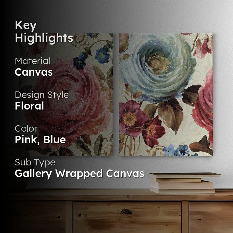 Vintage English Roses Wall Art - Set Of Two media 2