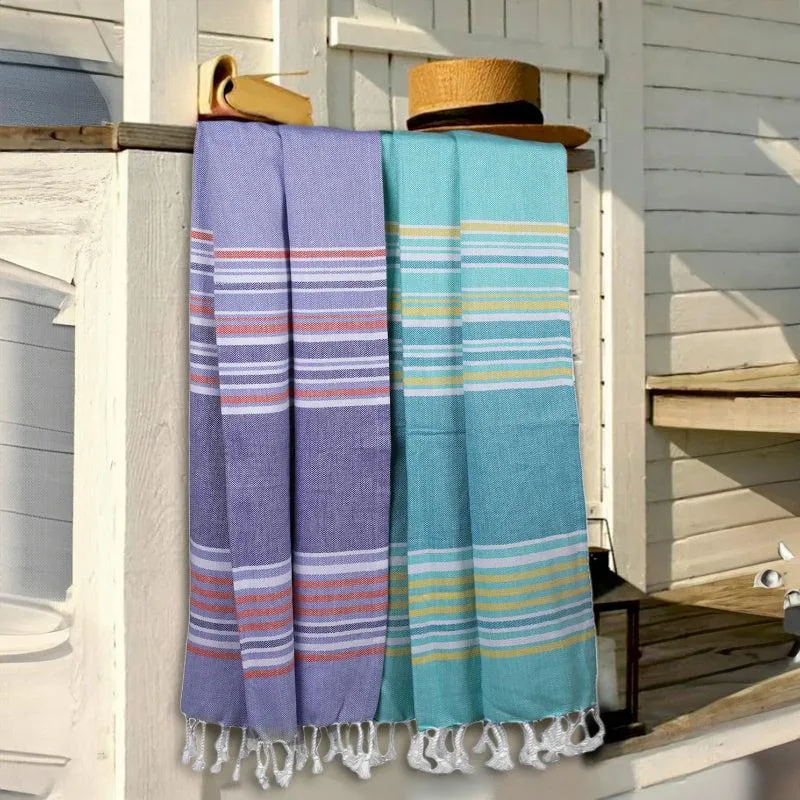 Jadore Bath Towel (Lilac & Blue) - Set Of Two media 1