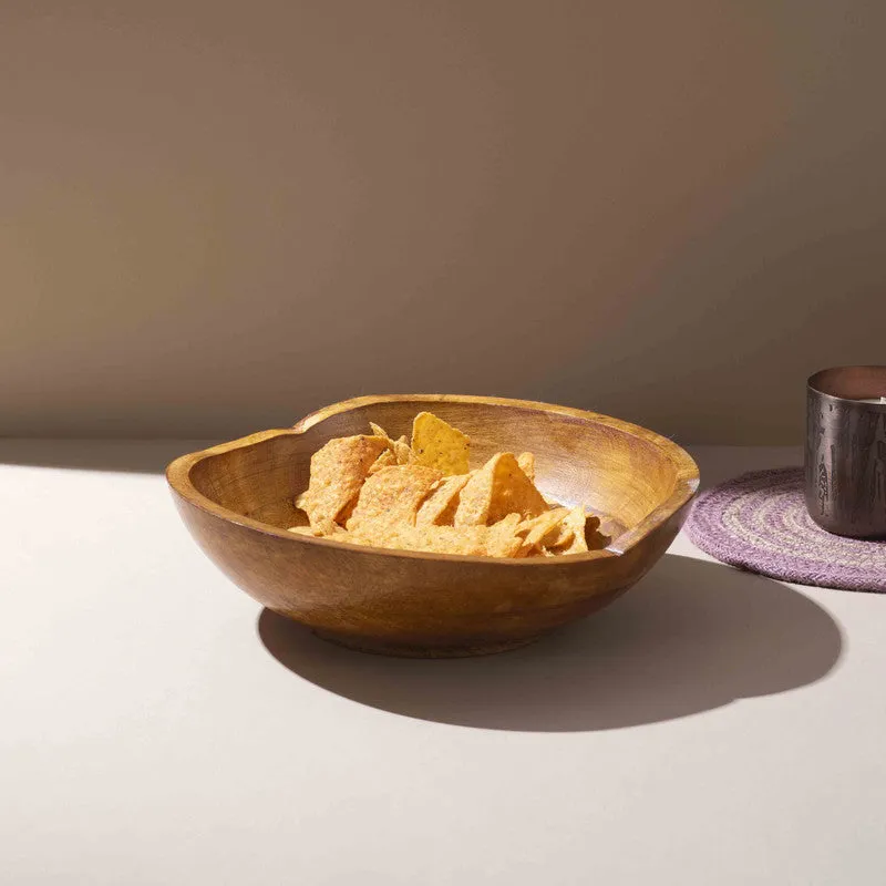 Sajiro Handcrafted Mango Wood Serving Bowl -  1250 mL media 4