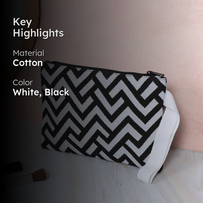 Levra Chevron Cotton Pouch media 2