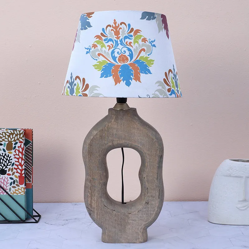 Nordlys Hewn Printed Mango Wood Table Lamp - Multicolor media 2