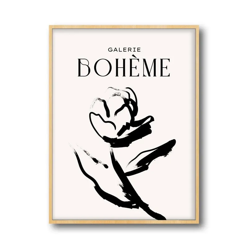 Expressive Flora Canvas Wall Painting With Brown Frame media 3