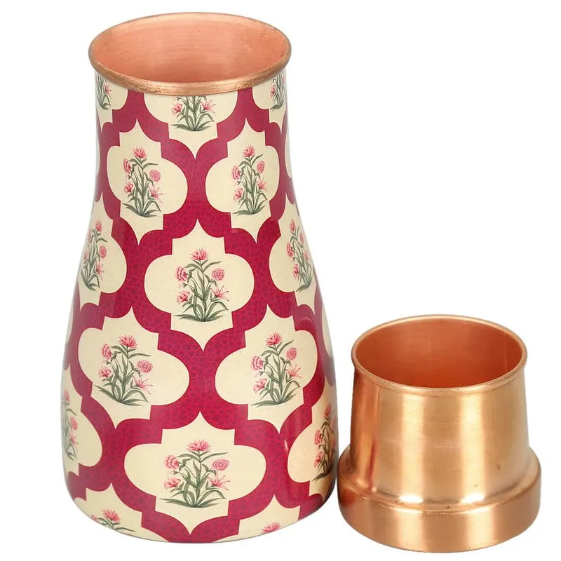 Poppy Flower Copper Bottle - 800 mL media 4