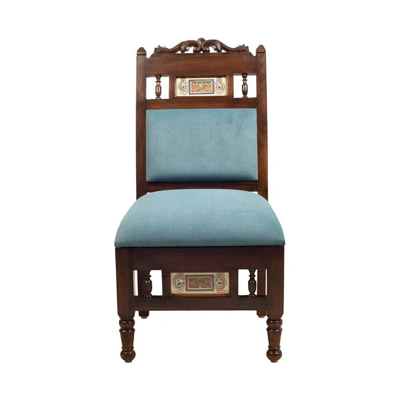 Sumo Teak Wood Accent Chair - Blue media 4